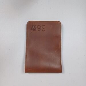 Holtz Leather Co Wallet Men Brown Leather Slim Card Holder Minimalist Vintage